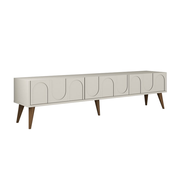 Hanah Home Lyon 44 Mueble para TV Crema y Nogal Hanah Home Lyon 44 Mueble para TV Crema y Nogal